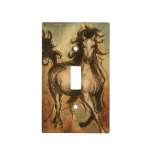 Wild Horse and Warm Colors Light Switch Cover