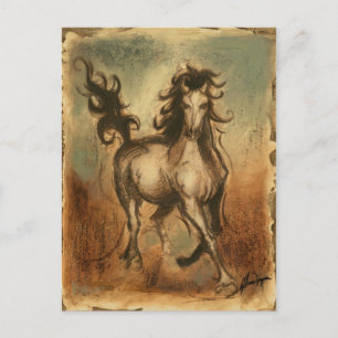 Wild Horse and Warm Colors Postcard