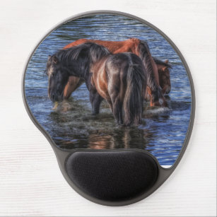 Wild Horse Band Mousepad with gel wrist rest