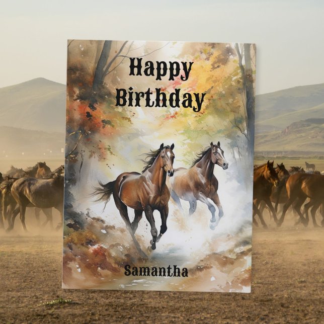 Wild Horse Birthday Postcard (Creator Uploaded)
