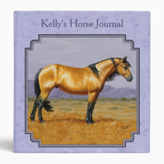 Wild Horse Buckskin Stallion Purple Binder