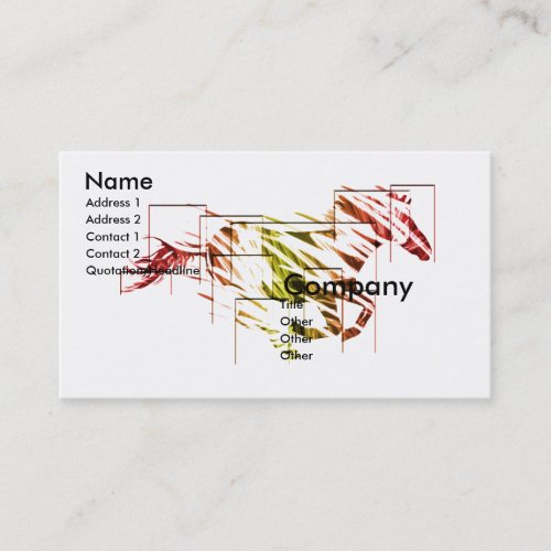 wild horse business card template