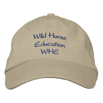 Wild Horse Education WHE Khaki Embroidered Baseball Cap