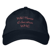 Wild Horse Education WHE Navy Pink Embroidered Baseball Cap