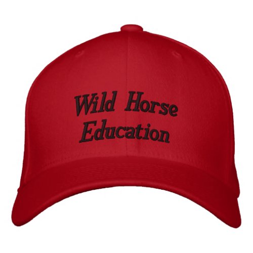 Wild Horse Education WHE Red Embroidered Baseball Cap