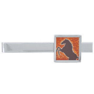 Wild Horse Fiery Silver Finish Tie Bar