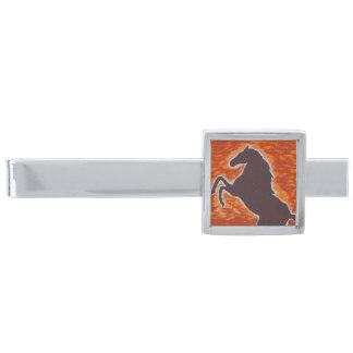 Wild Horse Fiery Silver Finish Tie Bar