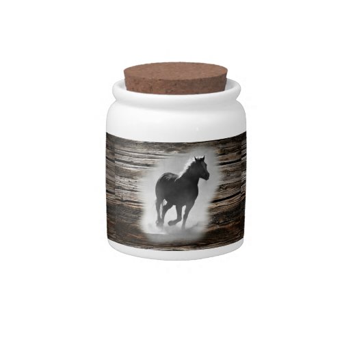 Wild Horse Galloping Candy Jar