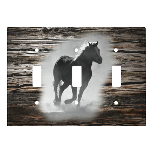 Wild Horse Galloping Light Switch Cover (Front)