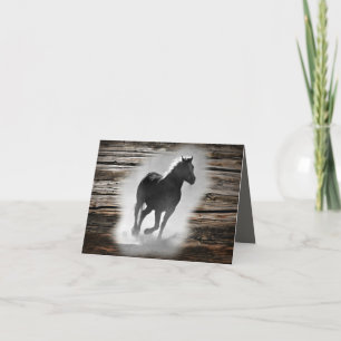 Wild Horse Galloping Note Card