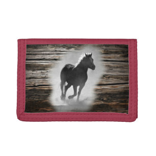 Wild Horse Galloping Tri-fold Wallet