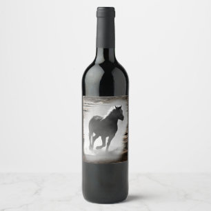 Wild Horse Galloping Wine Label
