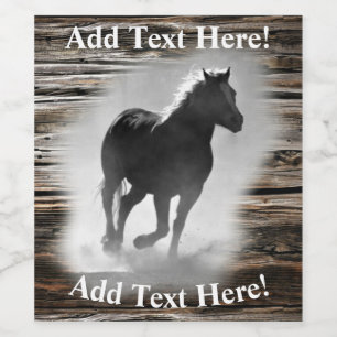Wild Horse Galloping Wine Label