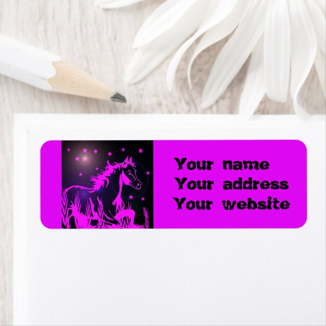 wild horse graphic, personalized label (Insitu)