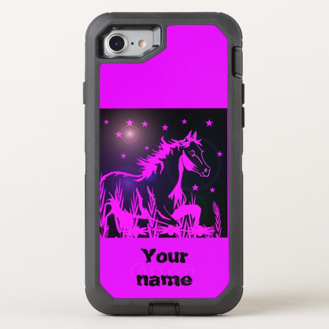wild horse graphic, personalized otterbox iPhone case (Back)