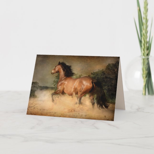 wild horse greeting card (Front)