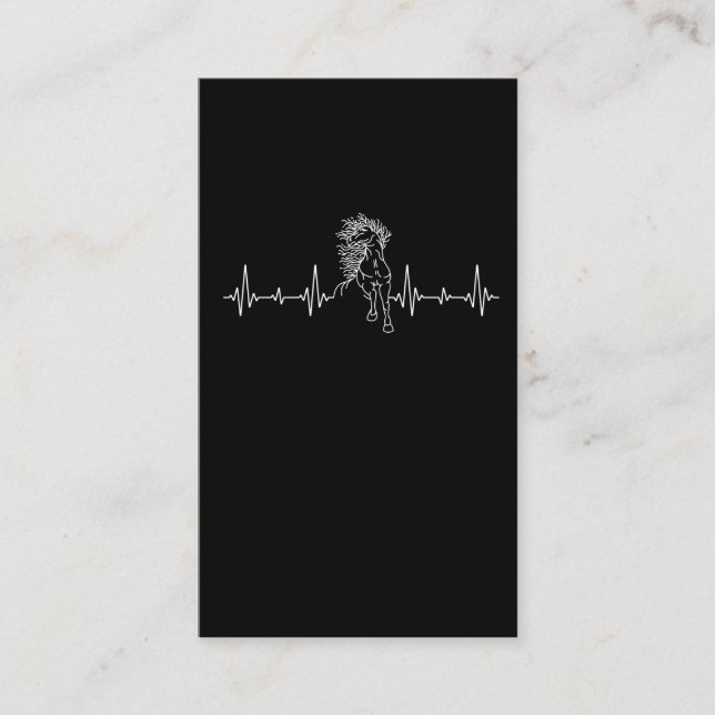 Wild Horse Heartbeat Western Riding Love Business Card (Front)