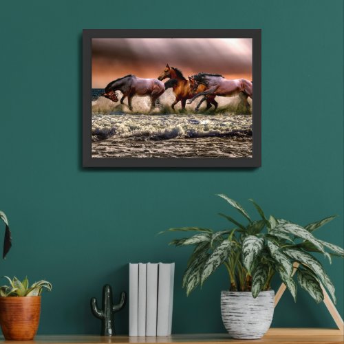 Wild Horse Herd Print Poster Artwork Mural