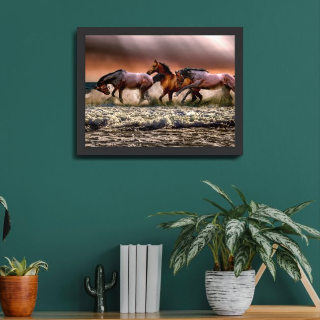 Wild Horse Herd Print Poster Artwork Mural (Living Room 2)