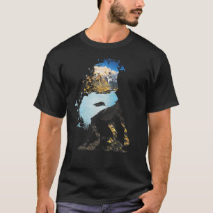 Wild Horse Mustang Equine DoubleExposure Wildlife  T-Shirt