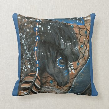 Wild Horse Native American Horse Pillow By Bihrle by AmyLynBihrle at Zazzle
