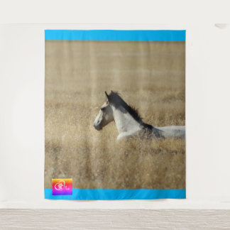 WILD HORSE OF UTAH TAPESTRY WESTERN ART IMAGE FOAL