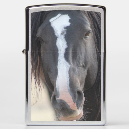 WILD HORSE OF UTAH ZIPPO LIGHTER BRUSHED CHROME