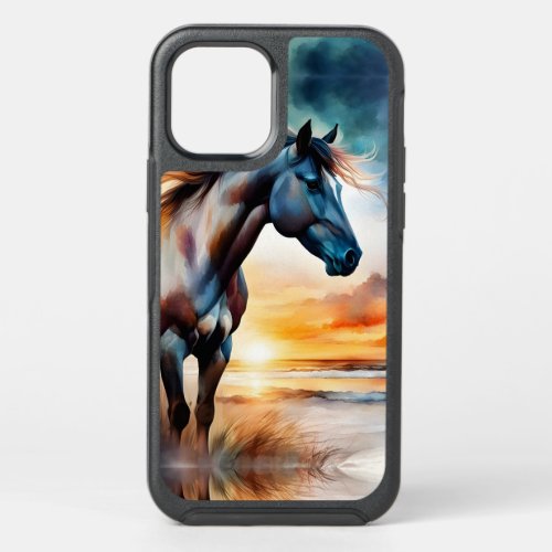 Wild Horse on Grassy Dune at Sunset  OtterBox Symmetry iPhone 12 Pro Case