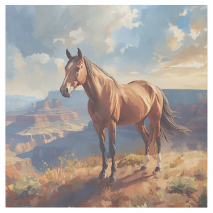 Wild Horse on Southwestern Desert Mesa Landscape Gallery Wrap