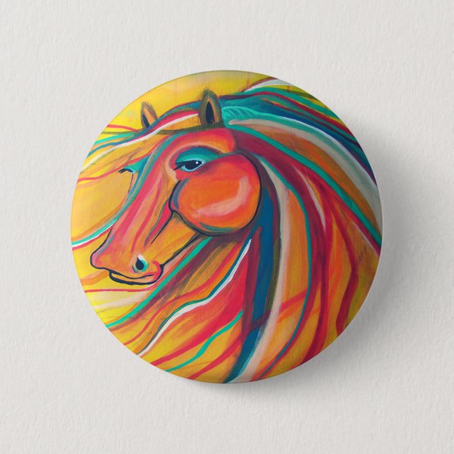 Wild Horse Pinback Button (Front)