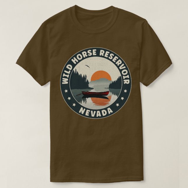 Wild Horse Reservoir Nevada Sunset T-Shirt (Design Front)