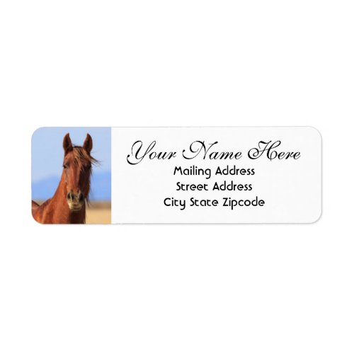 Wild Horse Return Address Label