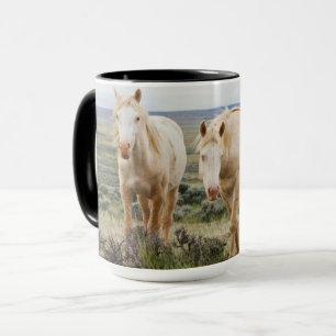 Wild Horse Roaming on the Priaire of Cody Mug