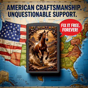 Wild Horse Run Desert Motivational Frame Zippo Lighter