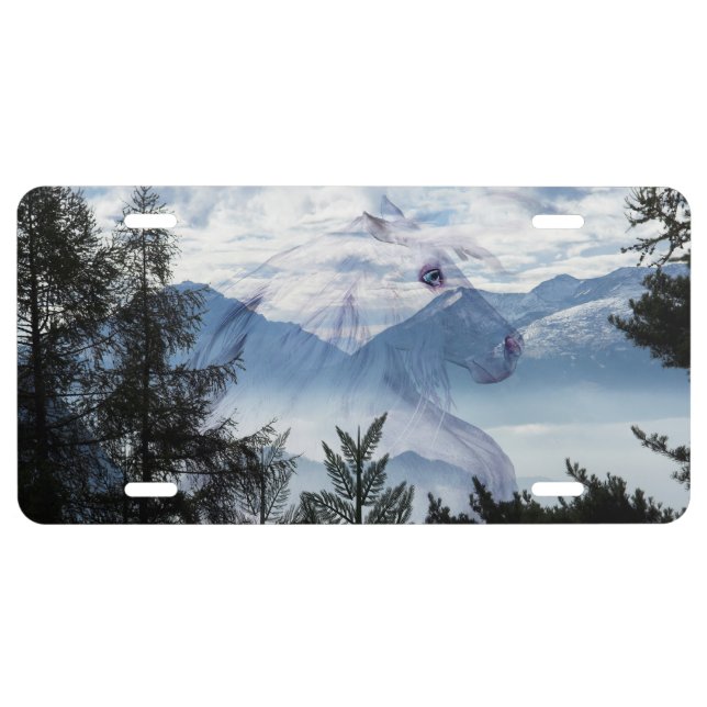 Wild horse spirit license plate (Front)