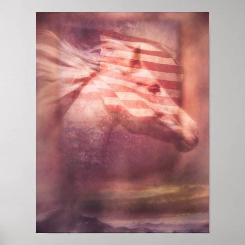 WILD HORSE SPIRIT OF FREEDOM POSTER