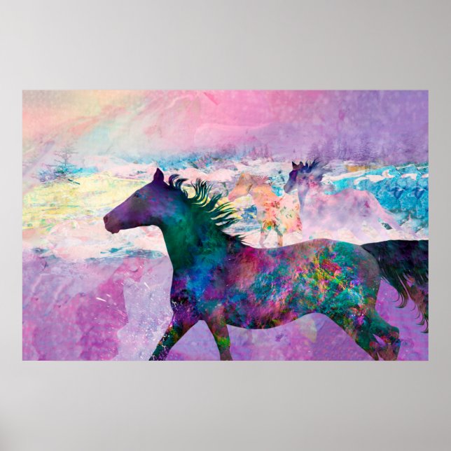 Wild Horse Spirits WE ARE THE LAND Poster (Front)