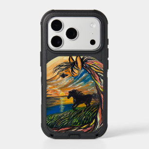 Wild Horse Sunset Art - Handmade artwork iPhone 17 Pro Case