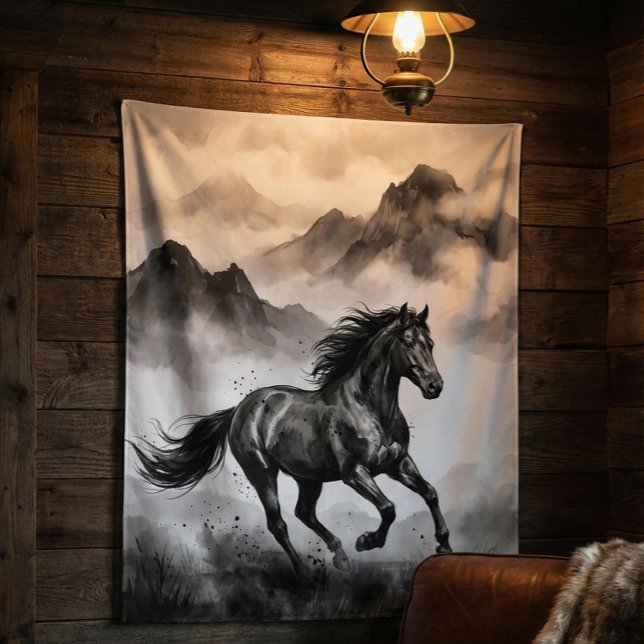 Wild Horse Tapestry | Mountain Ink Art (Creator Uploaded)