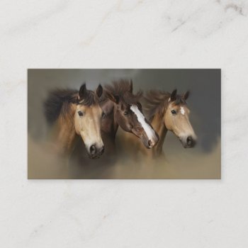 Wild Horse Trio Business Card by horsesense at Zazzle