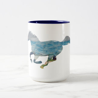 Wild horse Two-Tone coffee mug