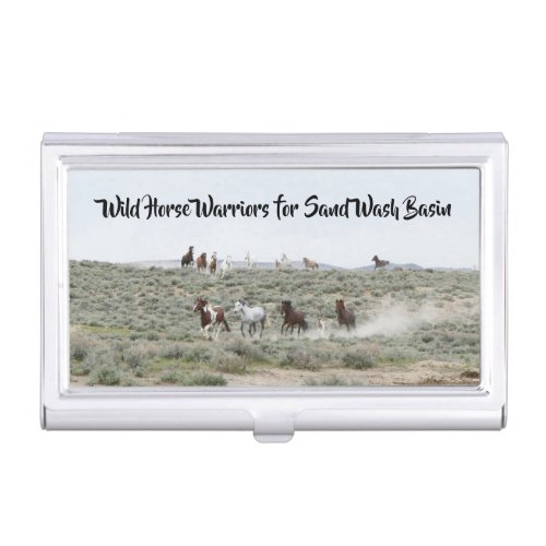 Wild Horse Warriors for Sand Wash Basin Business Card Case