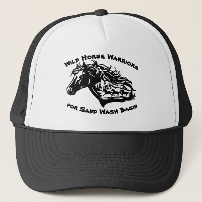 Wild Horse Warriors for Sand Wash Basin Trucker Hat (Front)
