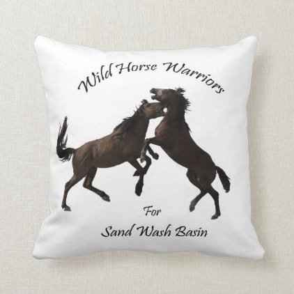 Wild Horse Warriors Throw Pillow