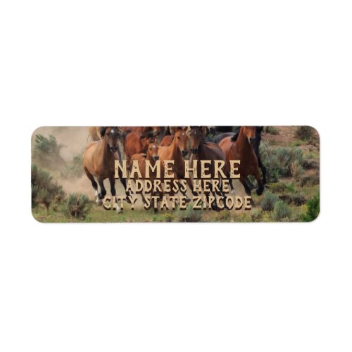 Wild Horses Address Label