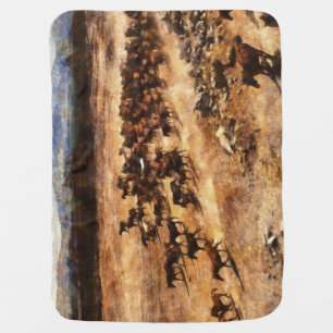 Wild Horses: Artistic Animal Majesty. Baby Blanket