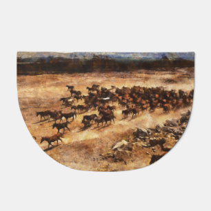 Wild Horses: Artistic Animal Majesty. Doormat