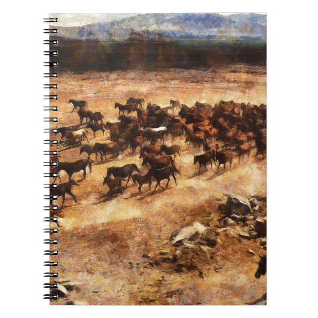 Wild Horses: Artistic Animal Majesty. Notebook (Front)