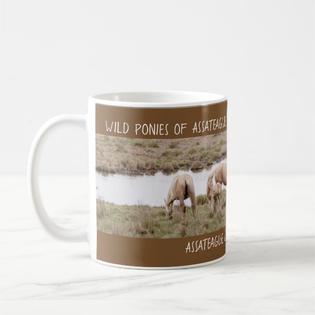 Wild Horses Assateague Gifts Coffee Mug (Left)