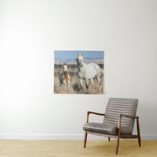 Wild Horses at Home in the Sandwash Basin Tapestry